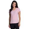 thumbnail image 1 of RBX Active Women's Athletic Striated V-Neck Super Soft T-Shirt, 1 of 4