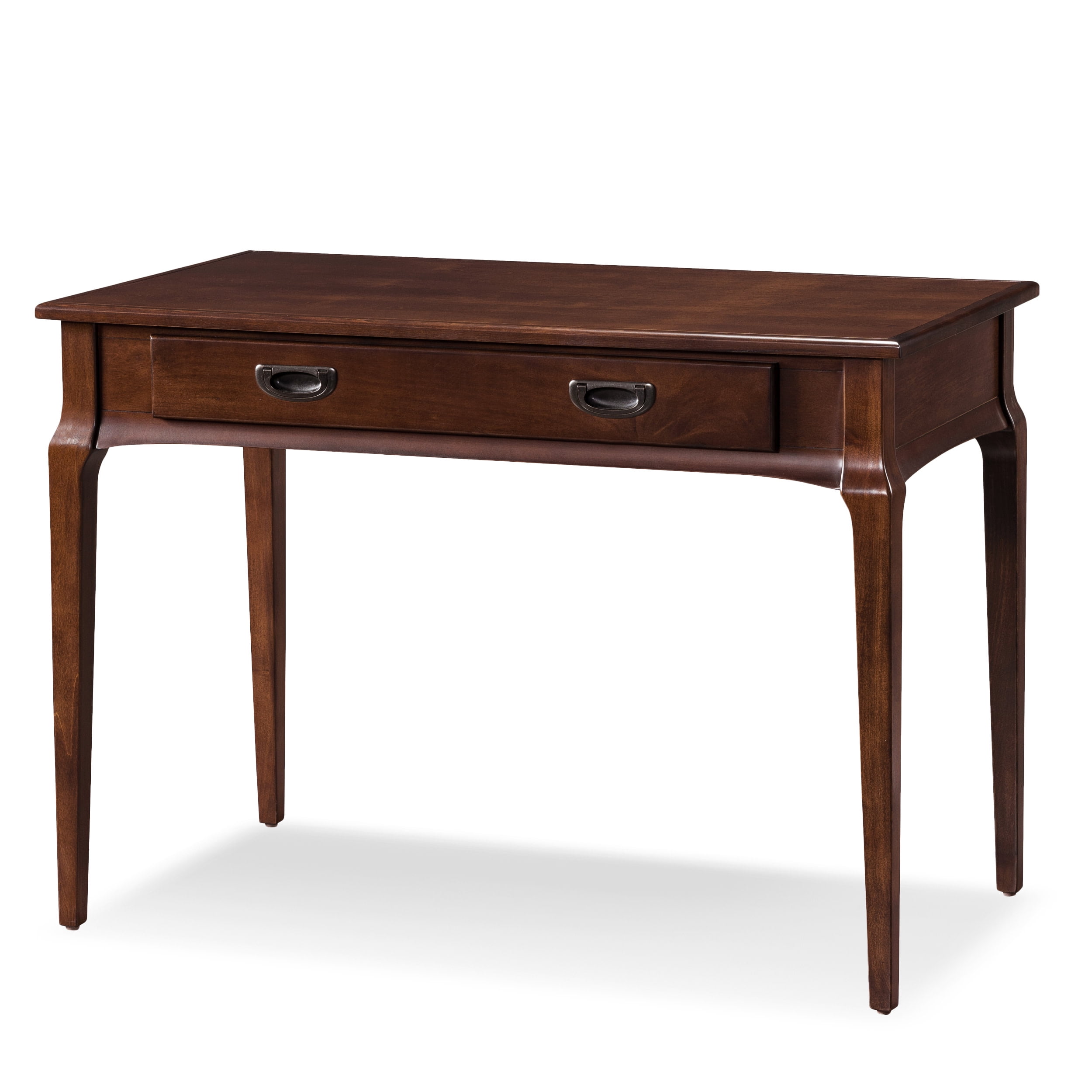 Stratus 42" Dark Cherry Wood Writing Desk with Drawer