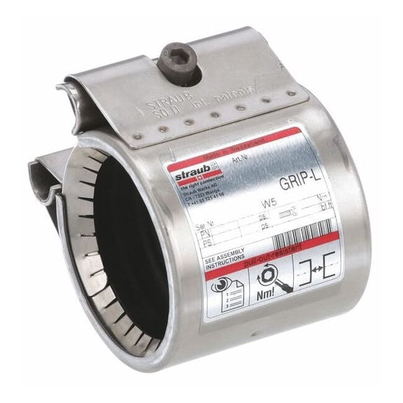 Straub Grip Pipe Coupling,1"Pipe,w/ Insert G20100-SI