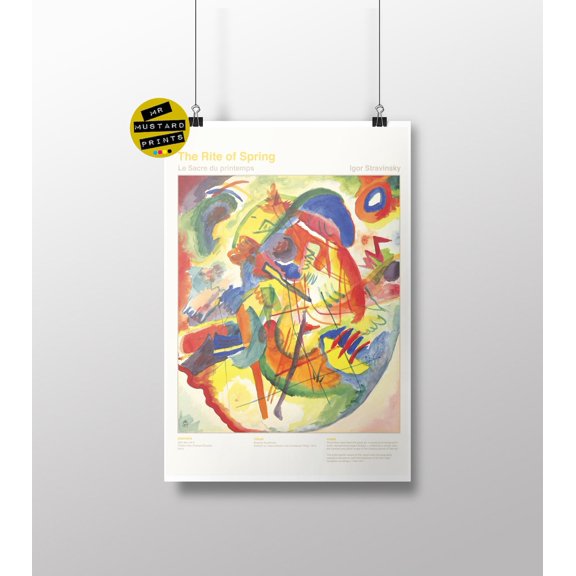Stravinsky The Rite Of Spring Graphic Print, Unframed Paper Poster 8x10in