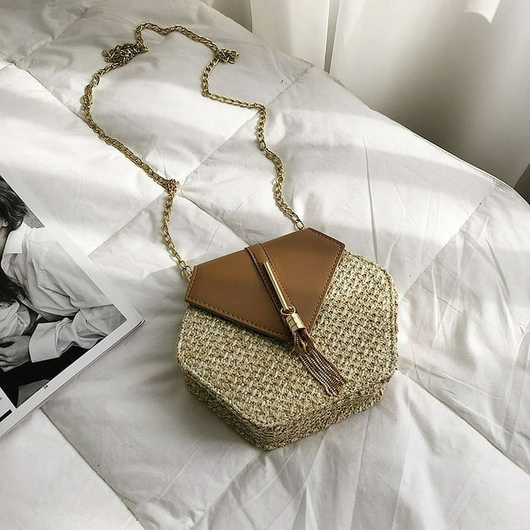 Mini Vacation Style Woven Straw Backpack