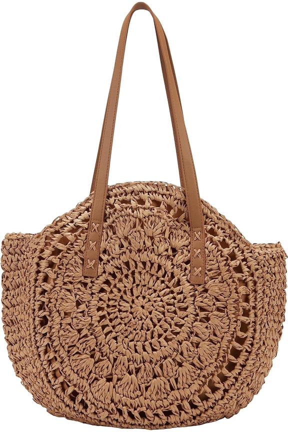 Straw Bag Woven Beach Bag Large Boho Handbag Summer Tote Bag Rattan Shoulder Bag for Women