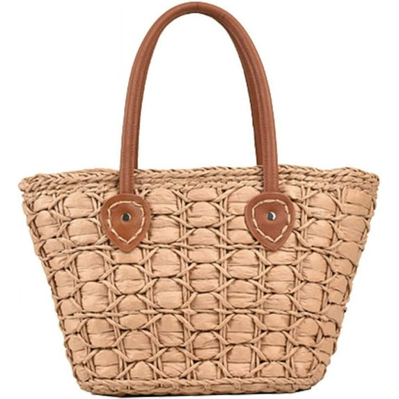 Straw Bag for Women, Summer Beach Bag Cute Handwoven Hobo Handbag Corn Raffia Top Handle Bag Vacation Bag Basket Purse 2024