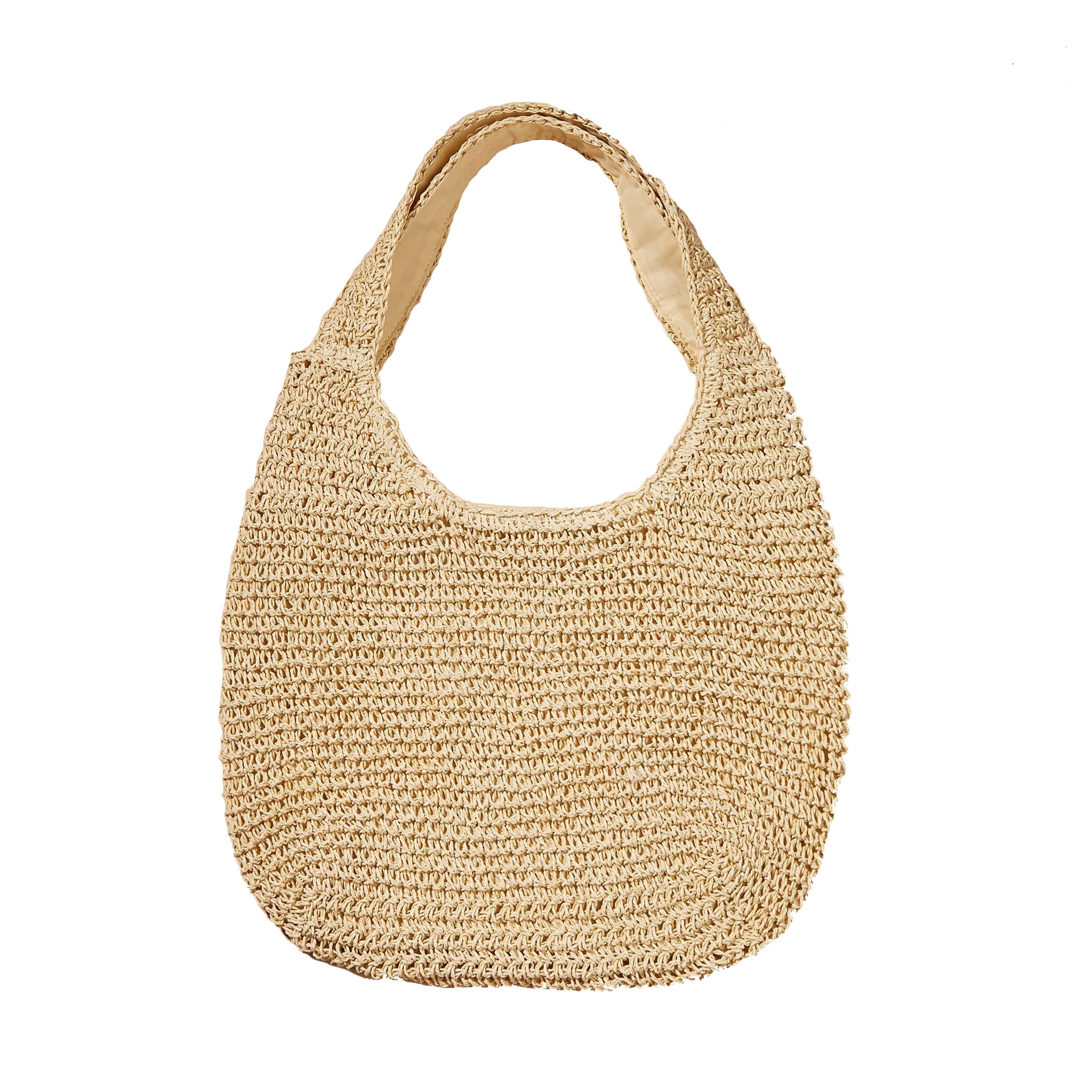 Straw Bag Women Woven Handmade Shoulder Bag Ladies B Beige Walmart