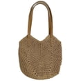 thumbnail image 1 of Straw Bag for Women Summer Beach Bag Soft Woven Tote Bag Large Rattan Shoulder Bag for Vacation - Light brown, 1 of 7