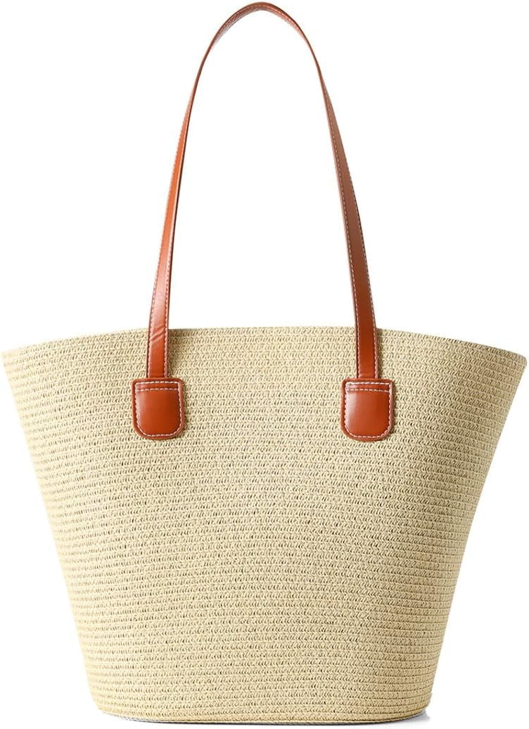 Straw Bags For Women | Travel Straw Totes Bag, Summer Woven Handmade, Shoulder Bag Handbag