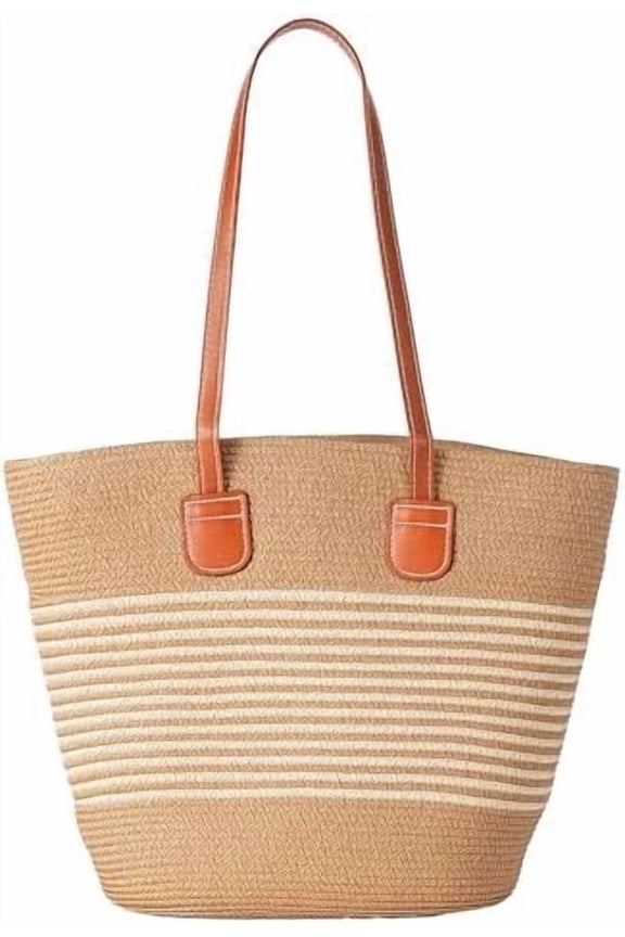 Straw Bags for Women, Straw Beach Bags for Women Beach Tote Bag Summer Woven Shoulder Handbags for Vacation Holiday