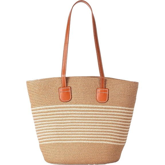 Straw Bags for Women, Straw Beach Bags for Women Beach Tote Bag Summer Woven Shoulder Handbags for Vacation Holiday