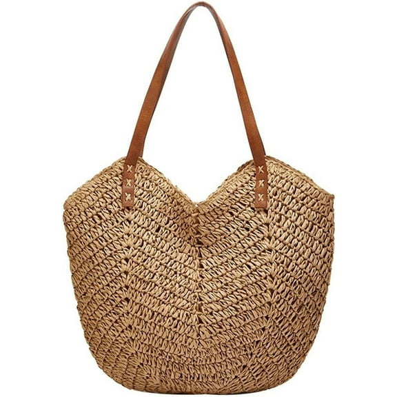 Straw Bags for Women - Summer Beach Woven Tote Hobo Handbag Casual Straw Shoulder Bags for Travel Vacation