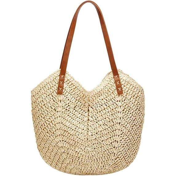Straw Bags for Women - Summer Beach Woven Tote Hobo Handbag Casual Straw Shoulder Bags for Travel Vacation