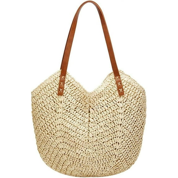 Straw Bags for Women - Summer Beach Woven Tote Hobo Handbag Casual Straw Shoulder Bags for Travel Vacation