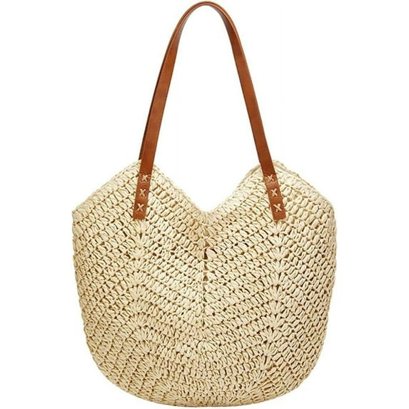 Straw Bags for Women - Summer Beach Woven Tote Hobo Handbag Casual Straw Shoulder Bags for Travel Vacation