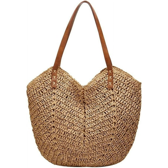 Straw Bags for Women Summer Beach Woven Tote Hobo Handbag Casual Straw Shoulder Bags for Travel Vocation