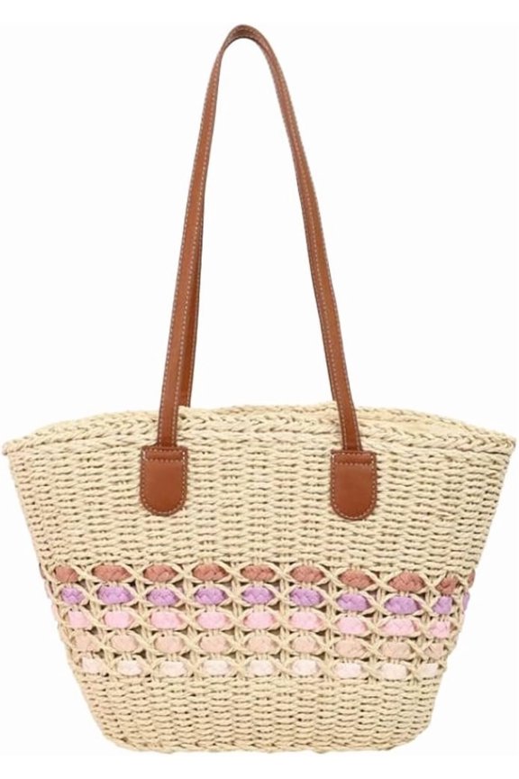 Straw Beach Bag for Women Large Capacity  Bag Summer Travel Causal Tote Handbag Chic Hobo Underarm Purse 2026