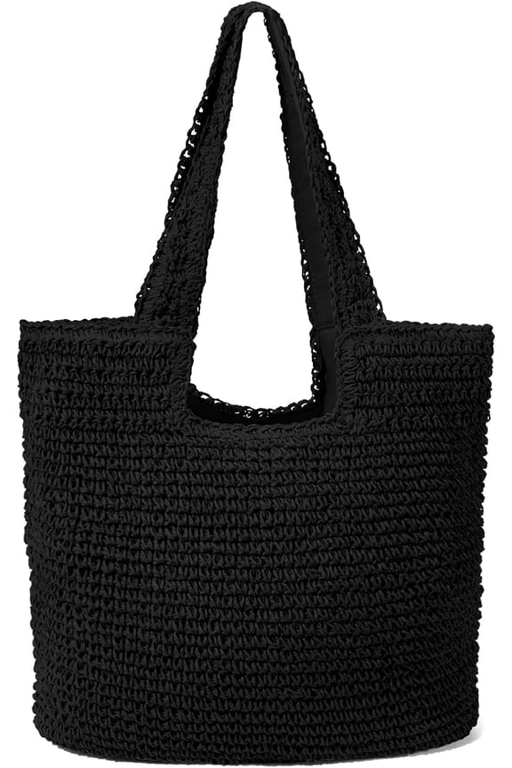 Straw Beach Bag for Women Summer Woven Beach Tote Bag Shoulder Handbags Boho Bag