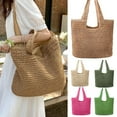 thumbnail image 1 of Straw Beach Bag for Women Summer Woven Beach Tote Bag Shoulder Handbags Boho Bag, 1 of 8