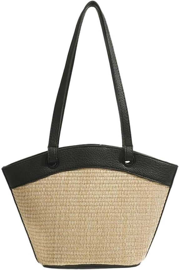 Straw Beach Bags For Women Small Straw Tote Bag Rattan Purse Summer Straw Handmade Bag Raffia Handbag Purse Shoulder Bag