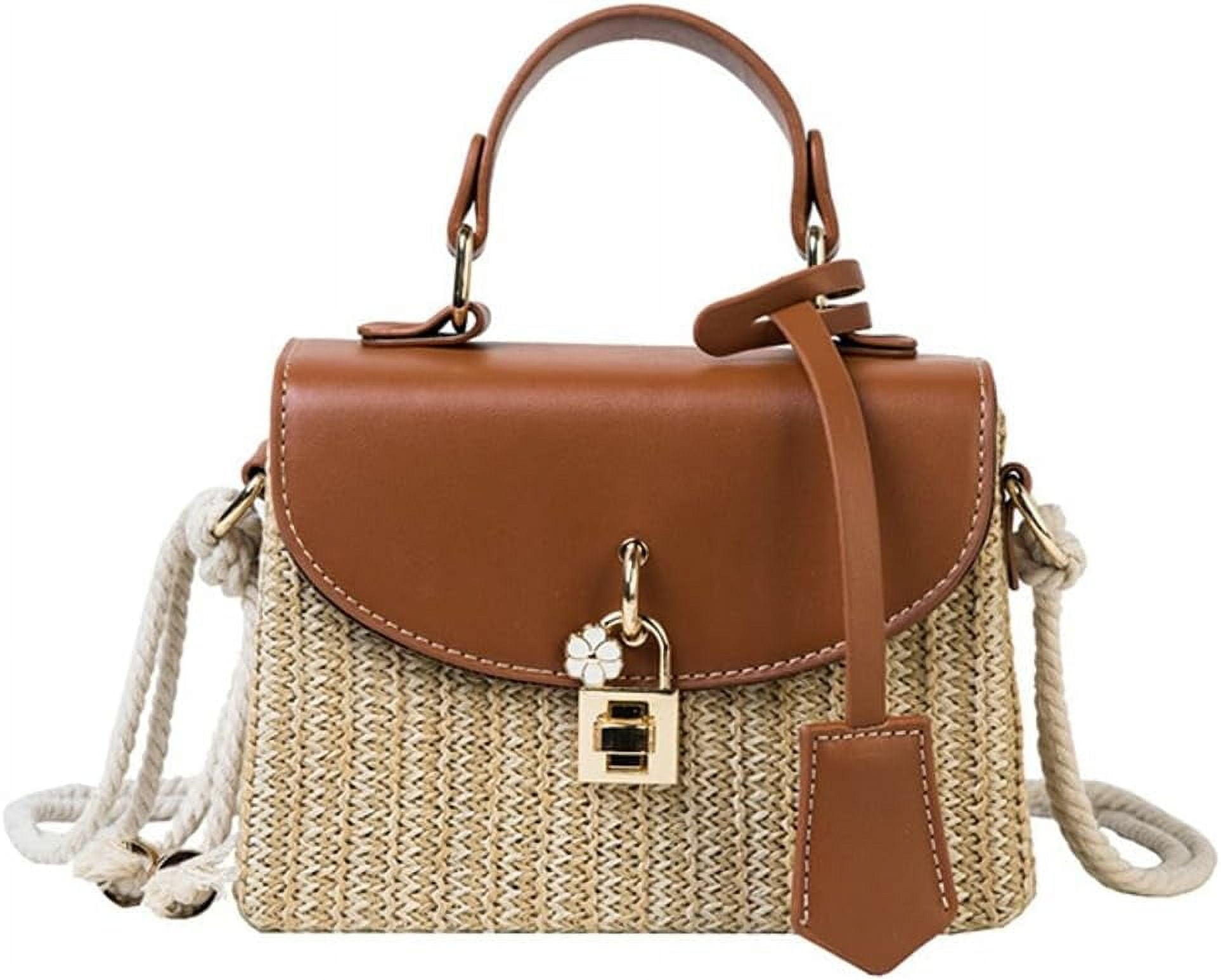 Straw Beach Bags For Women Rattan Purses Summer Straw...