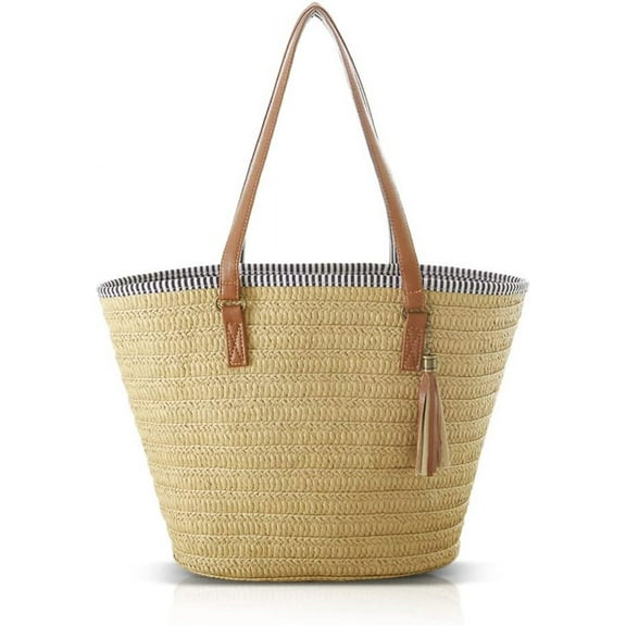 Straw Beach Bags Tote Tassels Bag Hobo Summer Handwoven Shoulder Bags