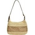 thumbnail image 1 of Straw Beach Bags Woven Rattan Crescent Summer Straw Tote Bag with Top Handle Handbag for Women, 1 of 8