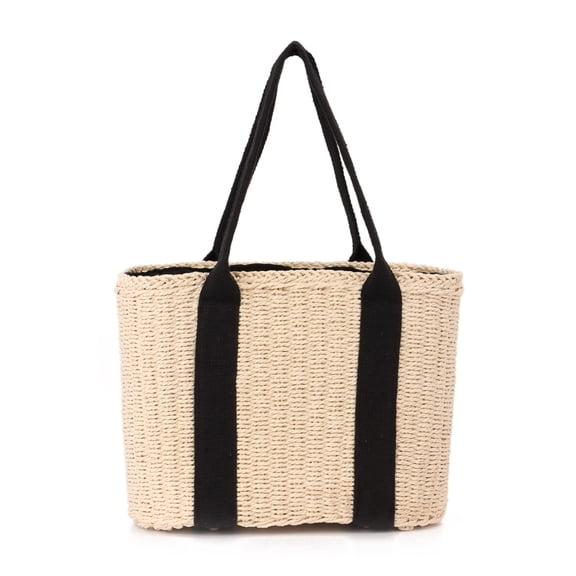 Straw Beach Bags for Women, Summer Beach Large Tote Bag Handmade Woven Shoulder Crossbody Handbag, Summer Beach Handles Handbag, Beige