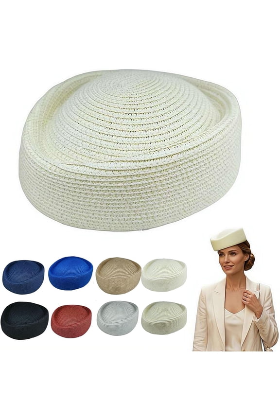 Straw Beret Hats for Women,Hand Woven Straw Beret,Classic French Style Artist Painter Hat Summer Breathable Pillbox Hat
