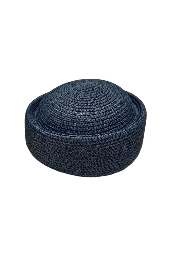 Straw Beret Hats for Women, Summer Sun Hat with Flat Crown and Upturned Brim, Breathable Natural Straw Beach Hat for Travel Garden Picnic