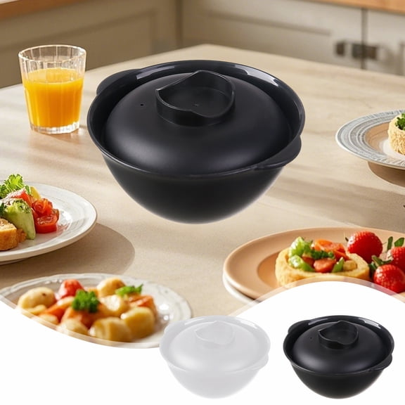 Straw Bowl Soup Bowl, Heat Insulating Plastic Tableware for Instant Noodles and Hot Meals, Portable Undergraduate Kitchenware for Camping Office and Home Dining, Topliu