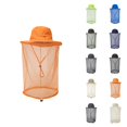 thumbnail image 1 of Straw Bucket Hat for Men - Wide Brim Beach Gardening Hat Cheers.US Keeping Beekeeper Hat Hats Fishing Gardening Apicultura Cap With Head Net Netting Mesh Hood For Men Women, 1 of 5