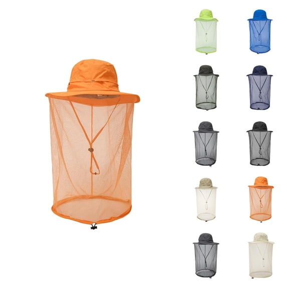 Straw Bucket Hat for Men - Wide Brim Beach Gardening Hat Cheers.US Keeping Beekeeper Hat Hats Fishing Gardening Apicultura Cap With Head Net Netting Mesh Hood For Men Women