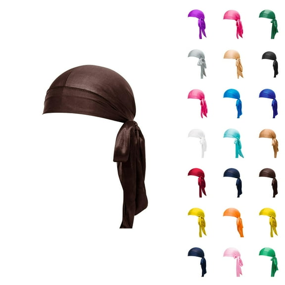 Straw Bucket Hat with Neck Flap - UPF 50  Sun Hat for Beach Gardening Silky Durag Multi Colour Options | Silk Du Rags For Men & Women | For Waves Braids & Locs