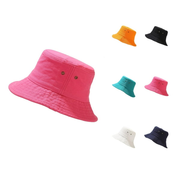 Straw Bucket Hat for Women - Y2K Boho Beach Hat Packable UV Protection Bucket Hat Unisex Pure Cotton & Denim UPF 50 Packable Summer Travel Beach Sun Hat