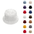 thumbnail image 1 of Straw Bucket Hat with Neck Flap - UPF 50+ Beach Autumn Winter Corduroy Fisherman Hat Unisex Street Style Beret Hat Adjustable Bucket Cap, 1 of 8