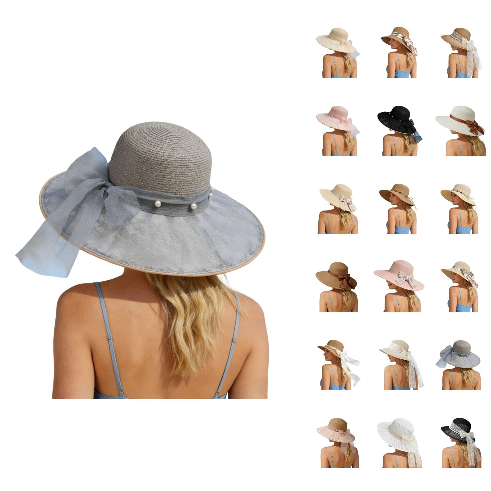 7671 12 Pieces Bucket Hats Summer Beach Fishmen Hat for Lady Adult Unisex 12 Pieces Bucket Hat Solid Color Summer Fishing Hats for  main image 2
