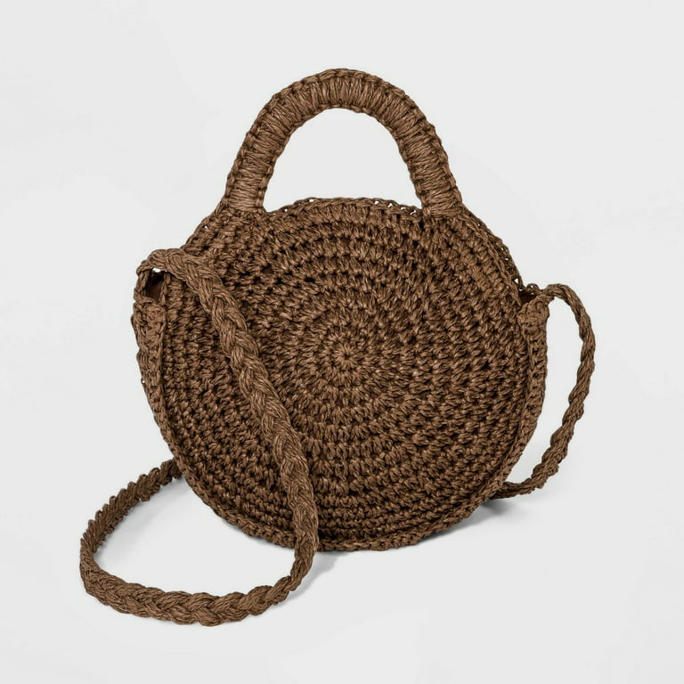 Straw Crossbody Bag - Universal Thread™ Brown