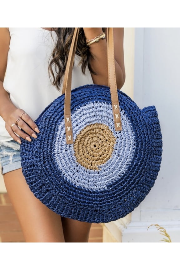 Straw Circle Tote