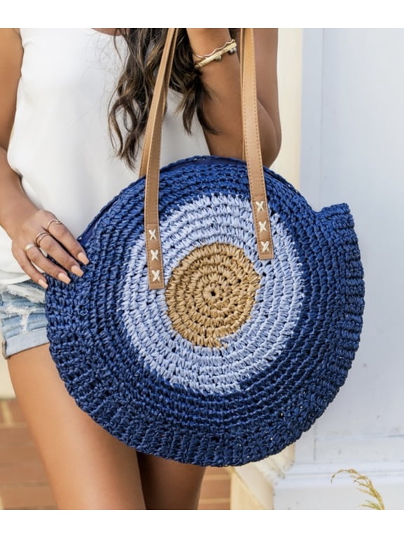 Straw Circle Tote