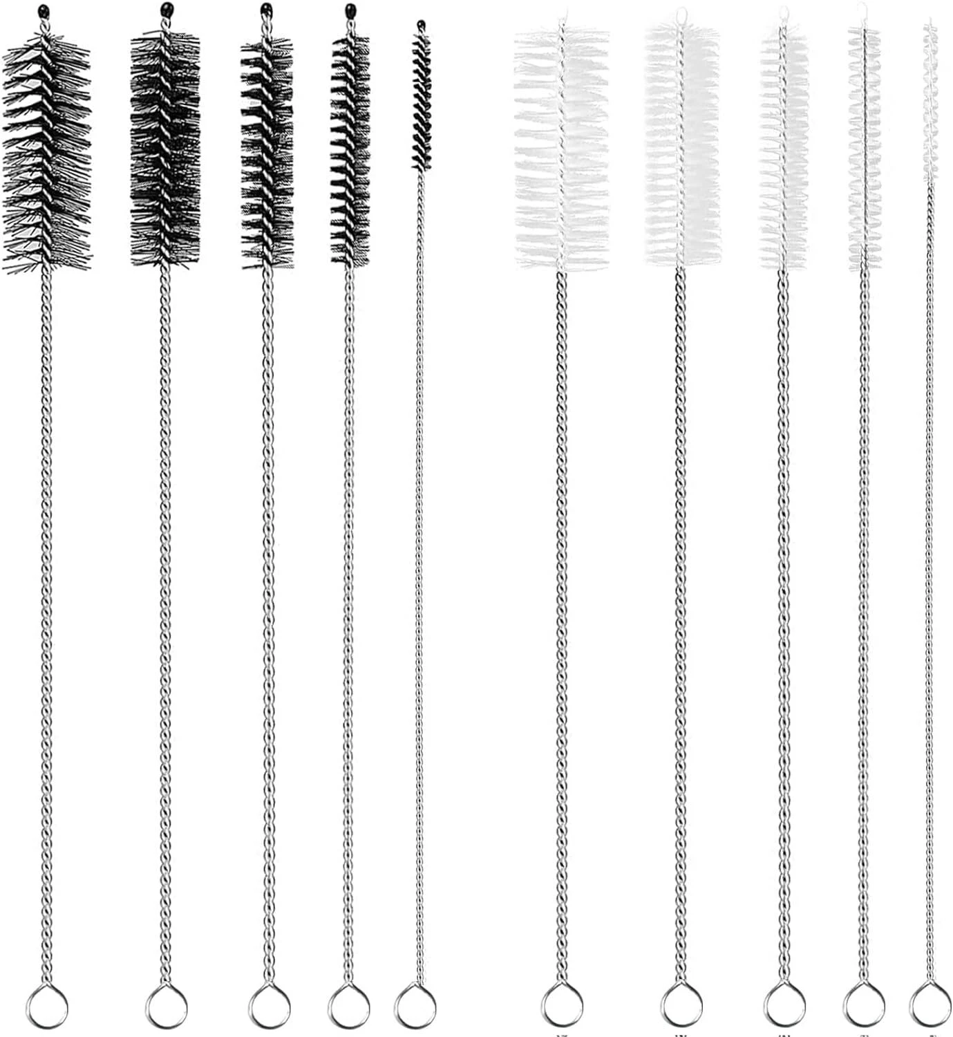 Straw Cleaner Brush Extra Long 12 Inch, 10 Pcs Straw Cleaner Brush Bristles Diam