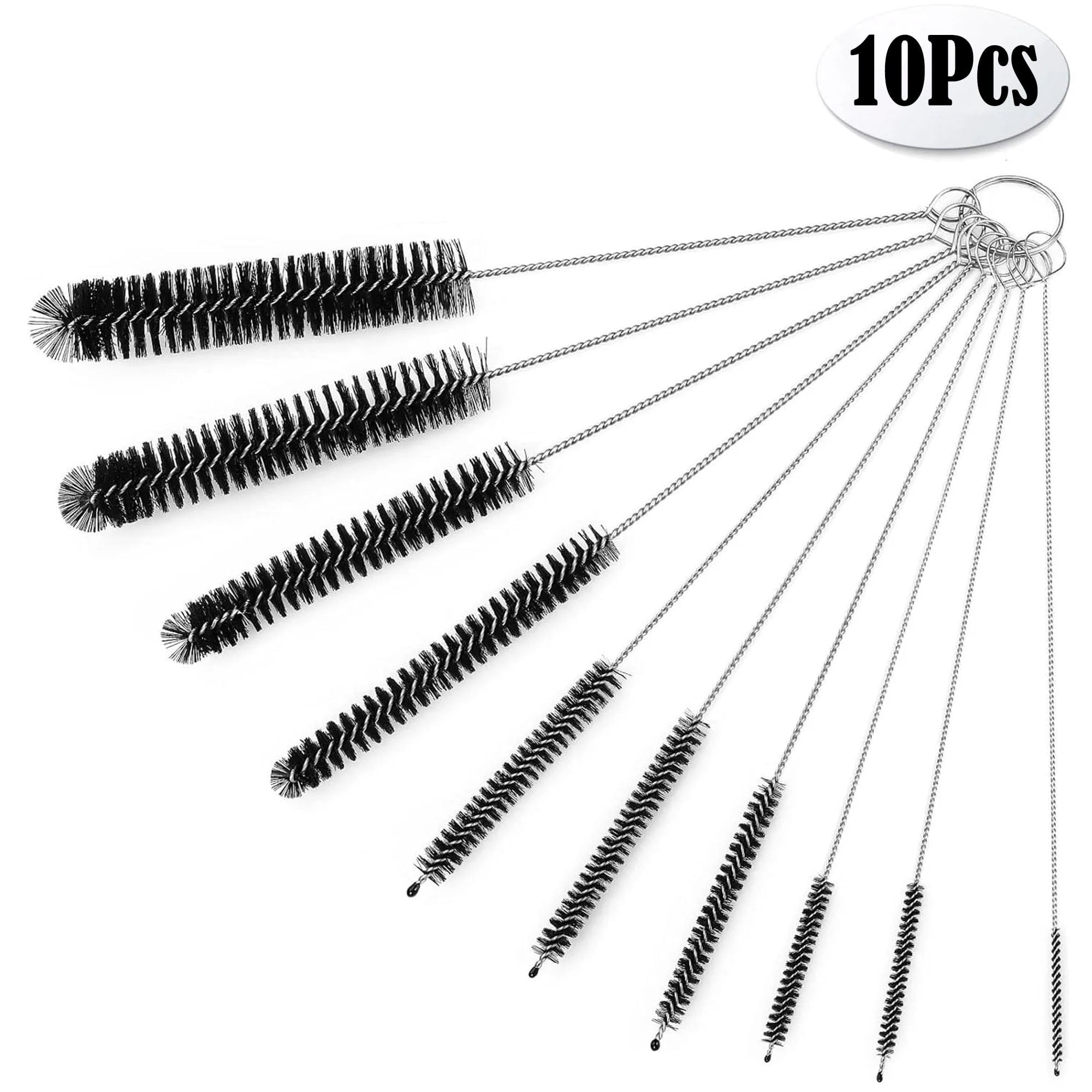 10-Piece Straw Cleaning Brush Set - Long Tube Cleaners For Straws
