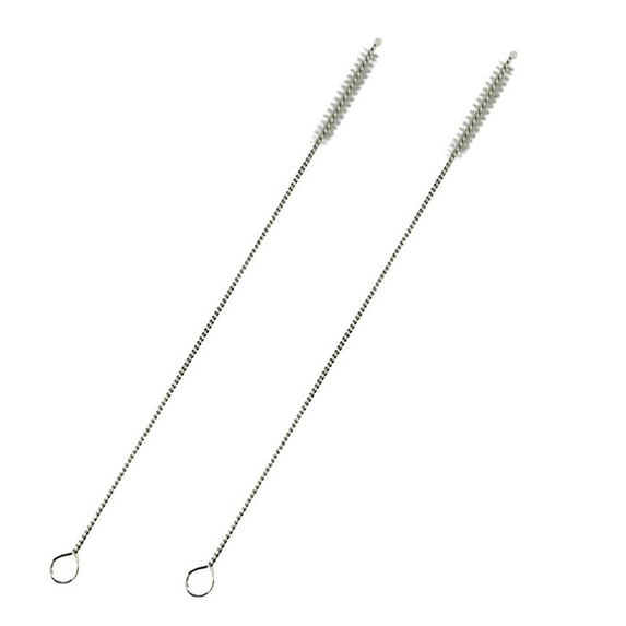 Straw Cleaning Brush Stainless Steel Drinking Straw Cleaner For Sippy Cups And Reusable Straws White Handle Durable Kitchen Tool Home Bar Accessory Easy To Clean Dishwasher Safe Metal Scru