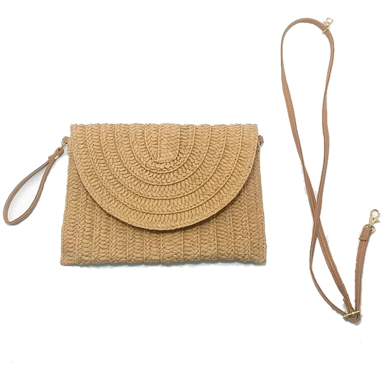 Straw Clutch Handbag Summer Beach Straw Purse for Women  display picture 3