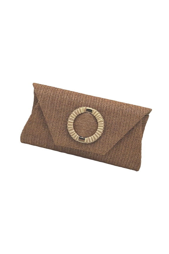 Straw Clutch Purse Crossbody Bag Summer Beach Shoulder Bags Envelope Wallet