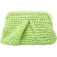 thumbnail image 1 of Straw Clutch Purse for Women Cloud Dumpling Pouch Straw Crossbody Shoulder Handbag Summer Beach Woven Bag（Green), 1 of 7