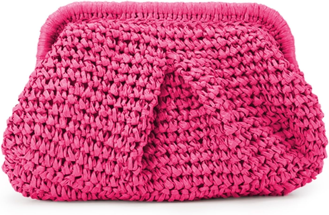 Straw Clutch Bag Cloud Dumpling Shape Crossbody Shoulder Purse Women Summer Women Straw Crossbody Clutch Purse Straw Shoulder Handbag  main image 4