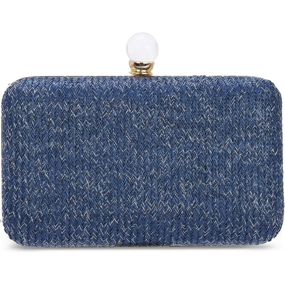 Straw Clutch Purse for Women Raffia Crossbody Handbags Summer Woven Purses Envelope Handbag