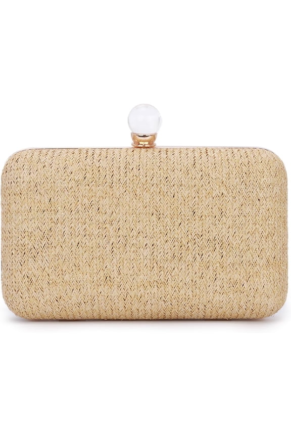 Straw Clutch Purse for Women Raffia Crossbody Handbags Summer Woven Purses Envelope Handbag