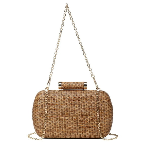 Straw Clutch Purse for Women Wedding Hand-Woved Evening Straw Handbag Party Wedding Summer Beach Bag Wicker clutch