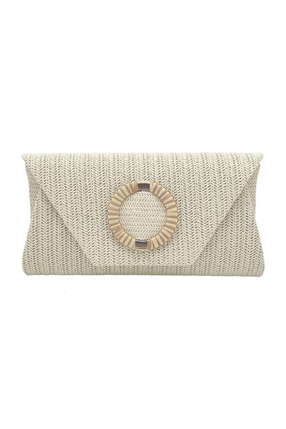 Straw Clutch Purses for Women Summer Beach Bags Envelope Woven Clutch Handbags