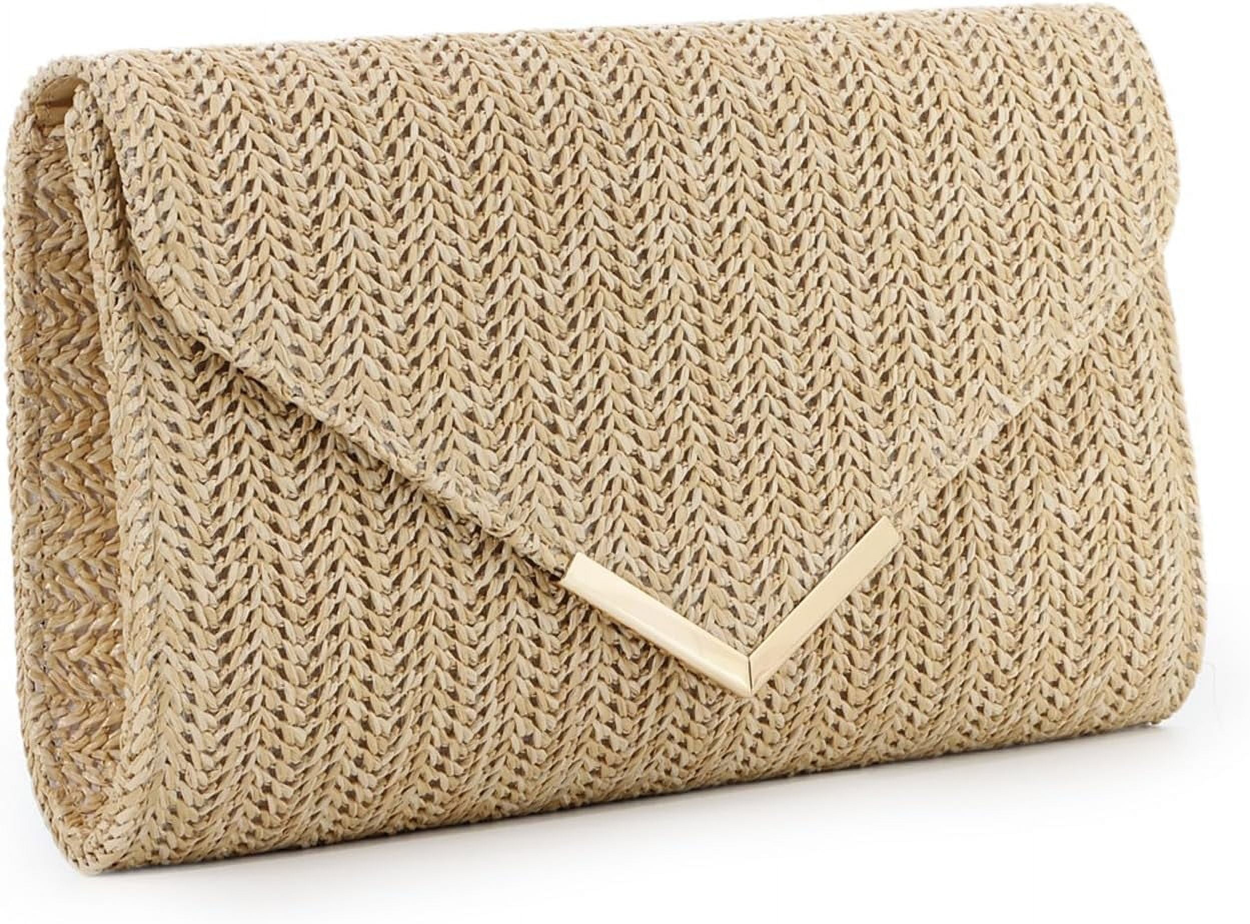 Straw Clutch Rattan Woven Summer Evening Woven Bag Beach Handbag