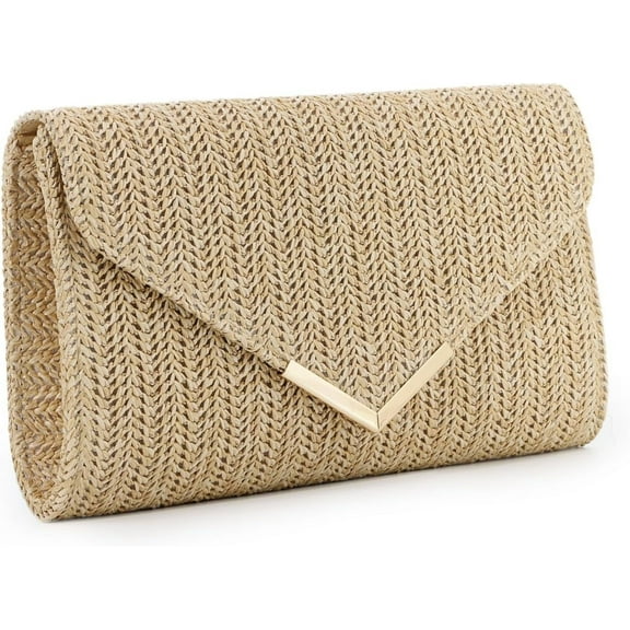 Straw Clutch Rattan Woven Summer Evening Woven Bag Beach Handbag